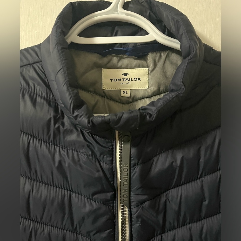 Lightweight Puffer Vest Tom Tailor Navy Blue Full Zip Men’s L/XL - Picture 2 of 14